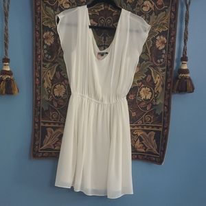 Winter White sheer lined dress